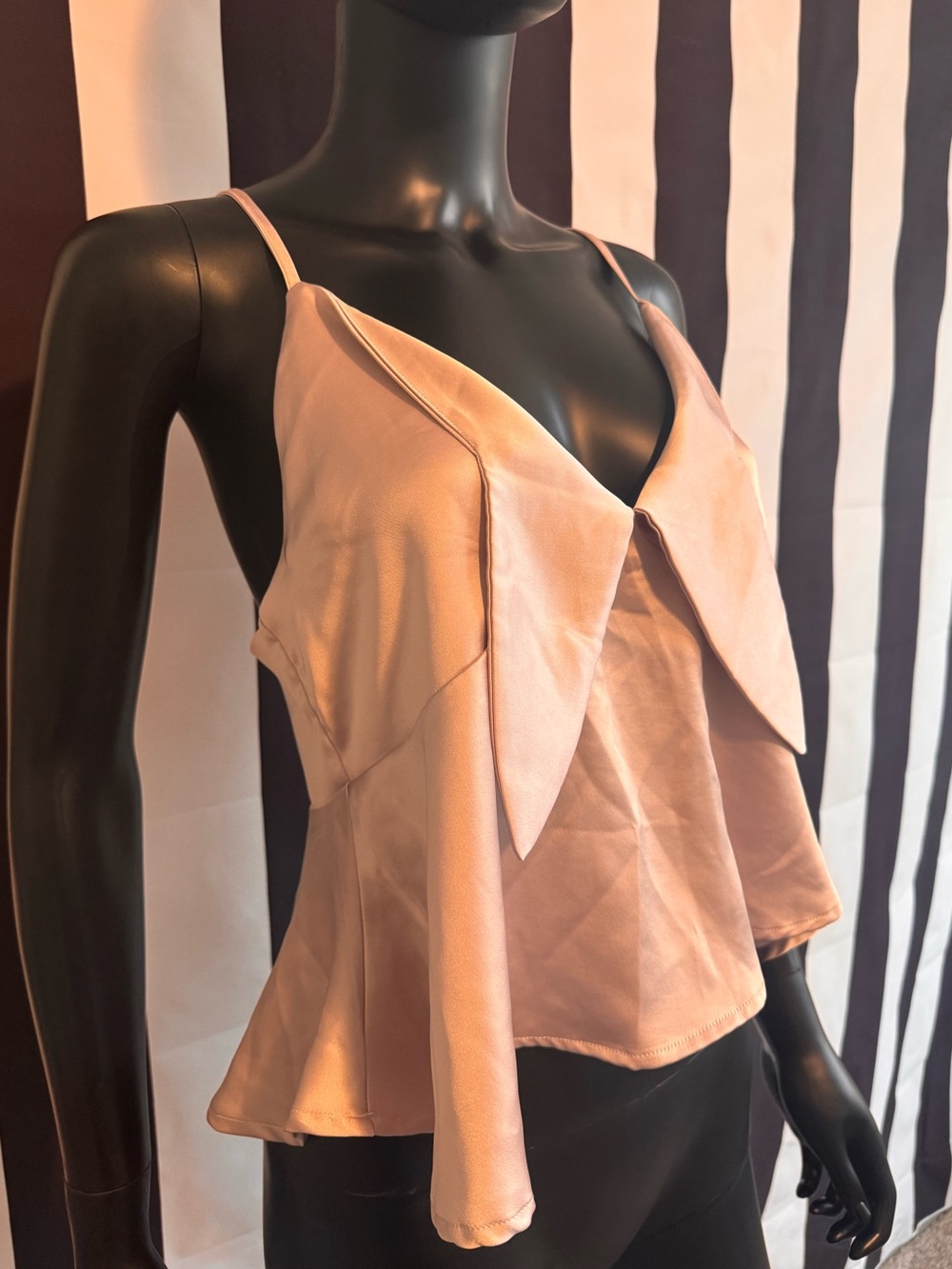 Pleione Blush Pink Petal-Front Spaghetti Strap Camisole - Picture 2 of 6